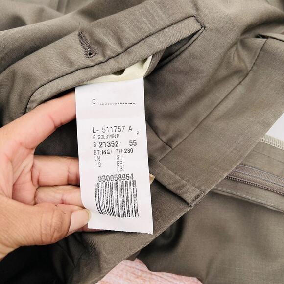 Men's Peerless Couture International 100% Wool Pant Gray Size 40 - Picture 7 of 8